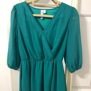 Francesca’s teal dress